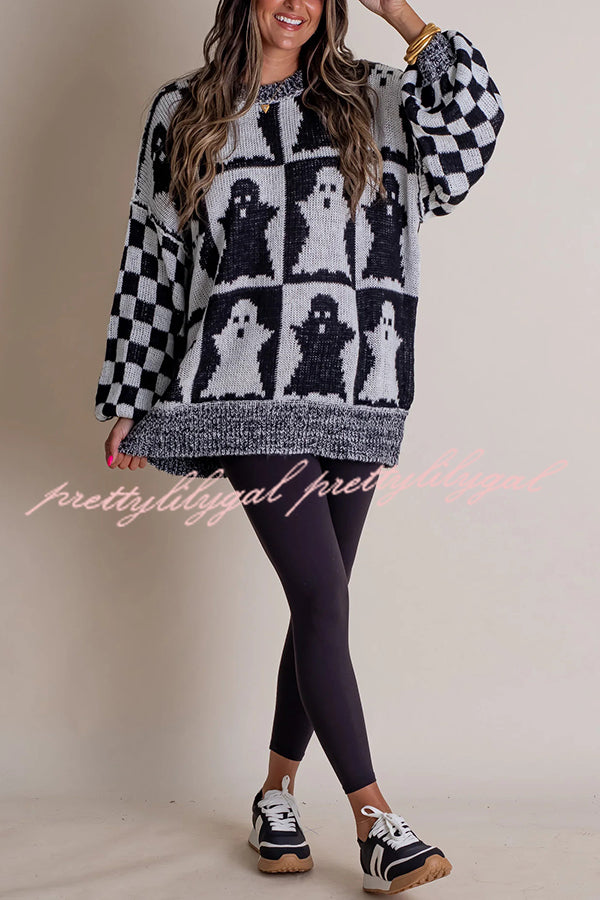 Halloween Casual Loose Crew Neck Sweater