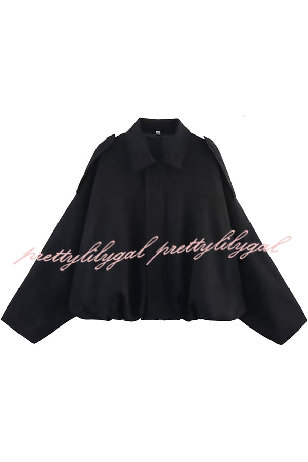 Fashion Lapel Long-sleeved Casual Bomber Jacket