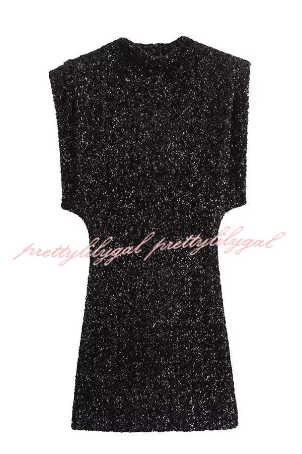 Adorable Sexy Vibes Sequin Wide Sleeve Mini Dress