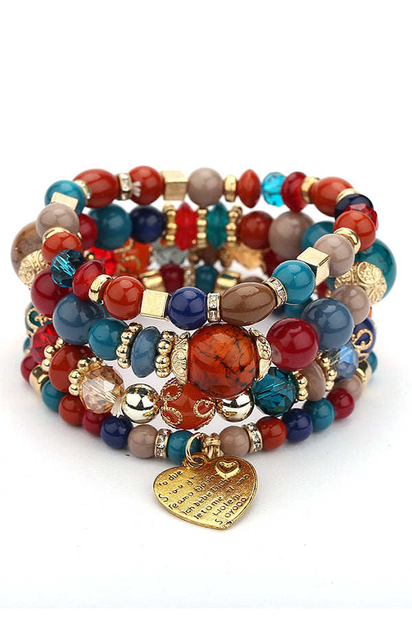 Stylish Bohemian Multi-Layer Crystal Beaded Bracelet