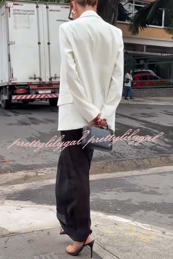 Autumn Avenue Chiffon See-Through Elastic Waist Aladdin Bloomers Pants