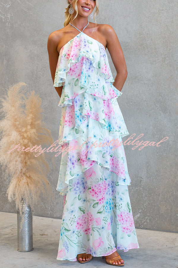 halter plunge maxi dress Emabella Plunge Halter Maxi Dress Black