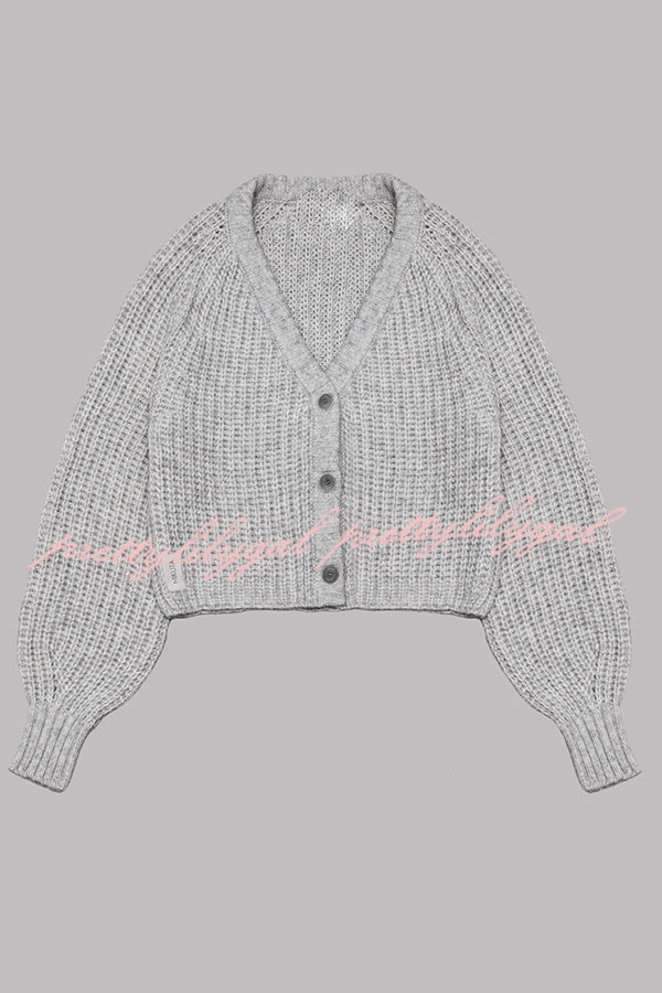 Falling for You Knit Button Up Relaxed Cardigan