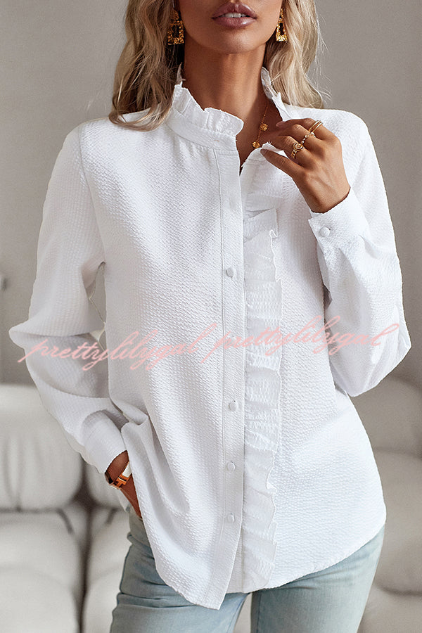 Temperament Commuter Buttoned Long Sleeve Shirt