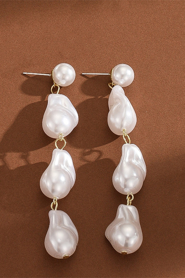 Dreamy Gem Pearl Drop Earrings