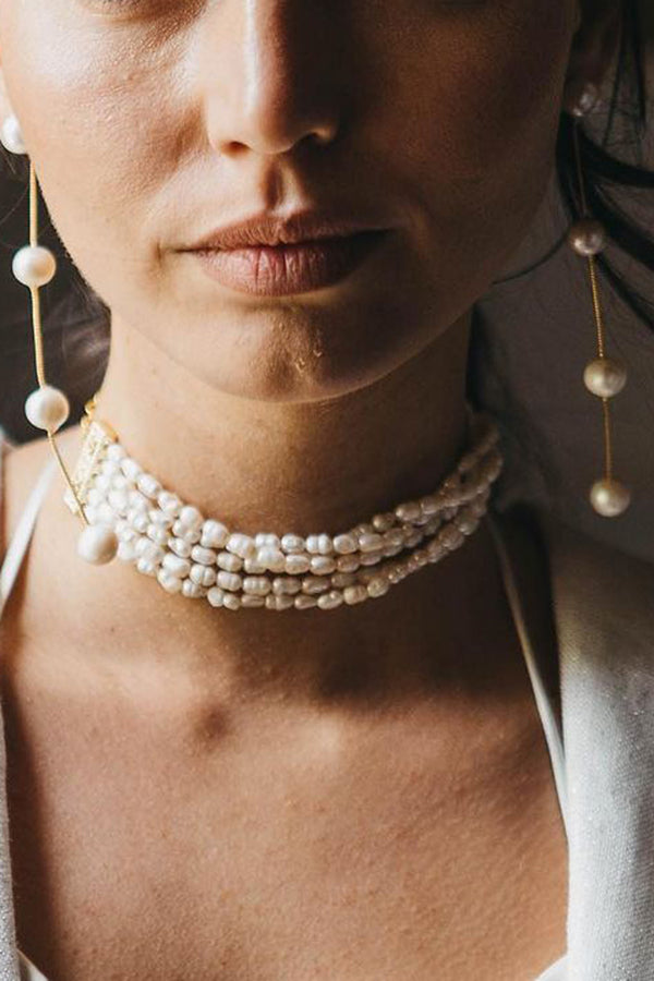 Pearl Long Earrings