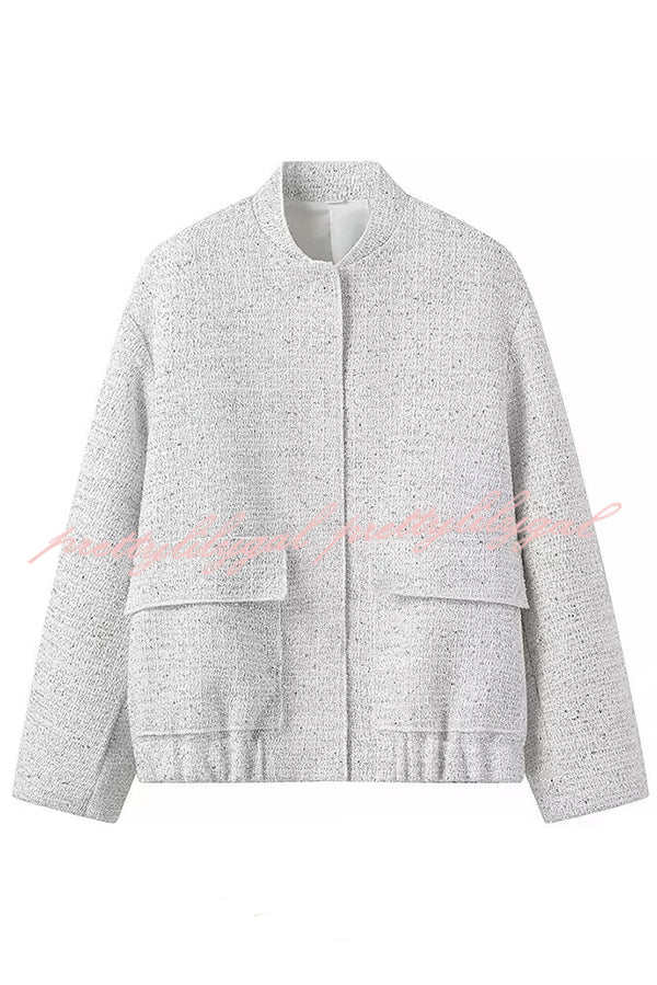 Fashion Sequin Long Sleeve Casual Pocket Loose Jacket
