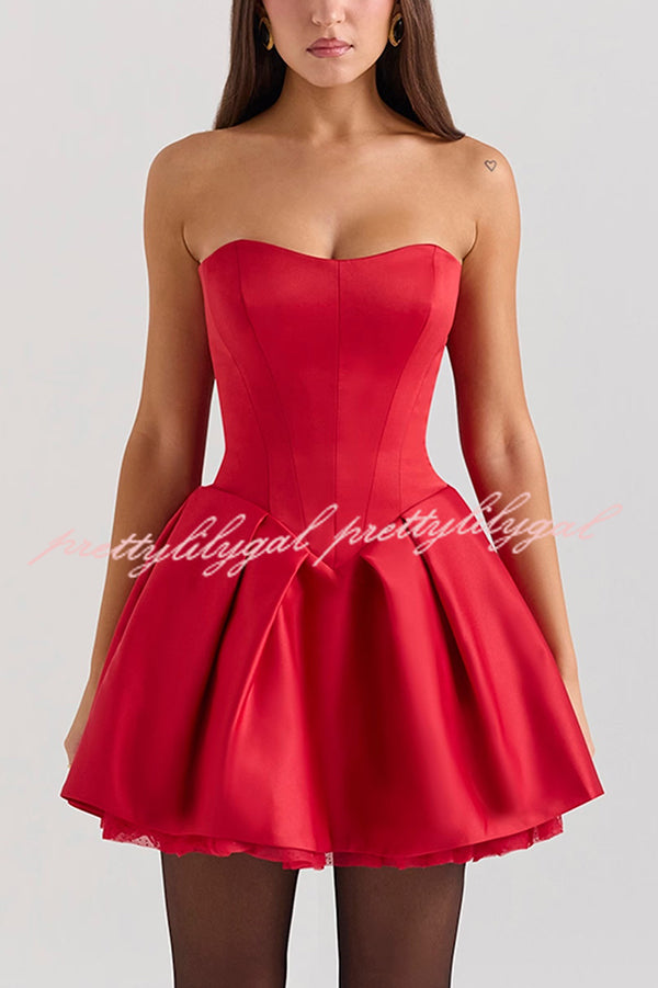 Stylish Sleeveless Off-shoulder Elegant Large Bow Mini Dress