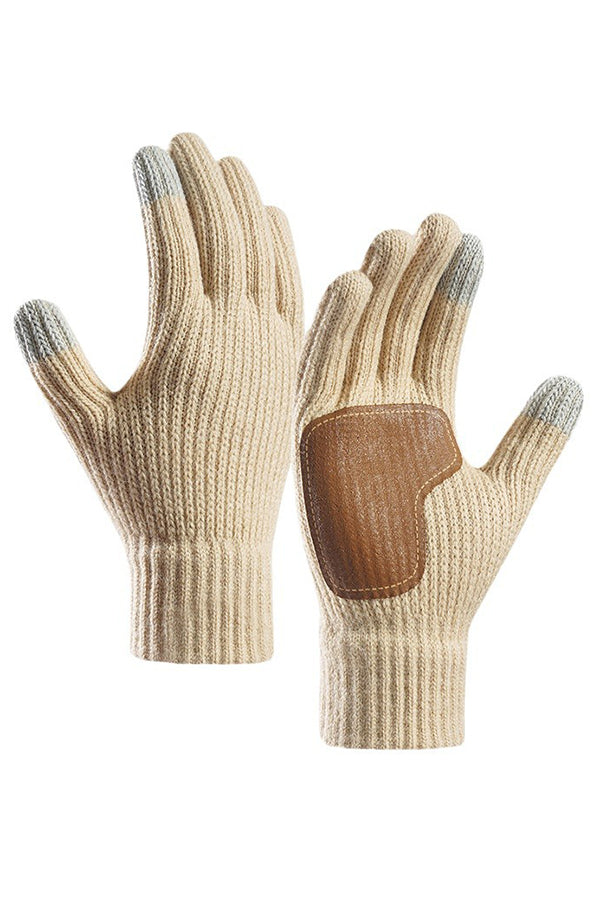 Outdoor Cycling Non-slip and Cold-proof Knitted Touchscreen Gloves