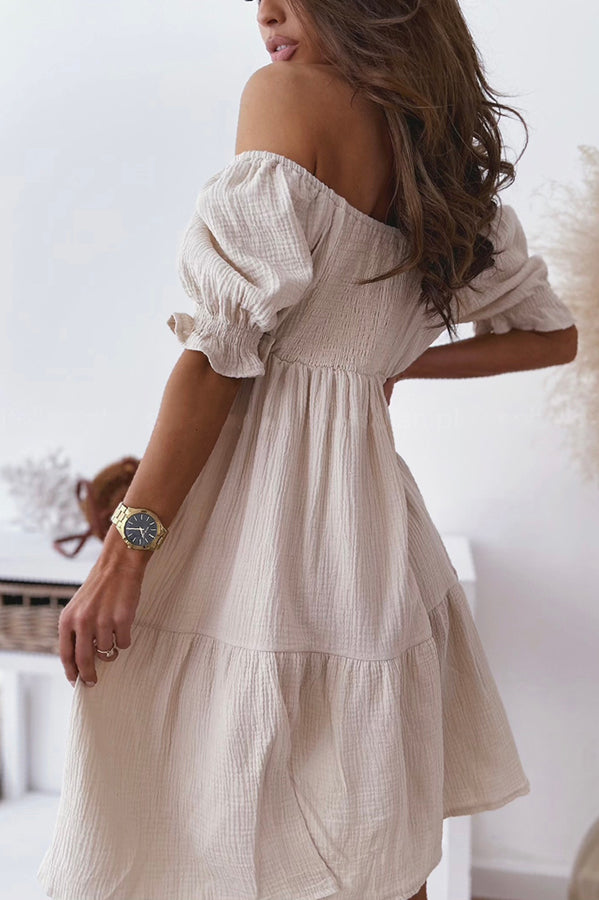 Enchanted Off The Shoulder Smocked Loose Dress