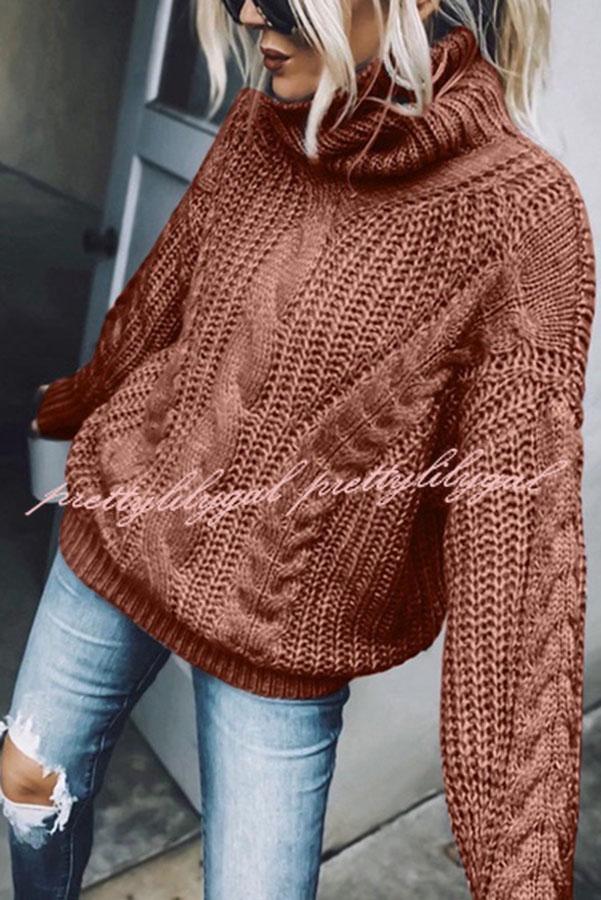 Eiffel Tower Cable Knit Relaxed Sweater