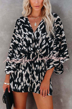 On The Lookout Linden Printed Kimono Romper