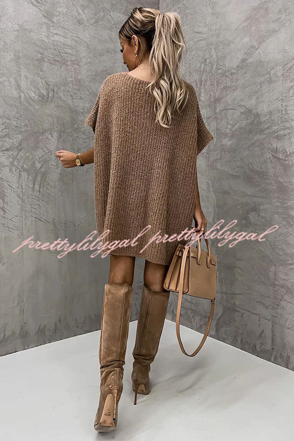 Windy City Pocketed Oversized Knit Sweater