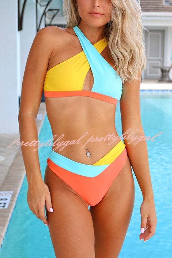 Highlight My Life Halter Neck Bikini Swimsuit