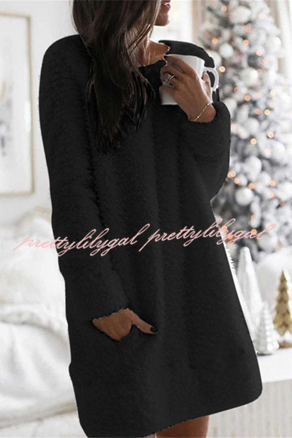 Cozy Corner Fleece Pocketed Lounge Sleep Dress