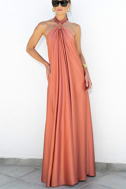 Classy and Fabulous Satin Halter Backless Maxi Dress prettylilygal Classy and Fabulous Satin Halter Backless Maxi Dress prettylilygal
