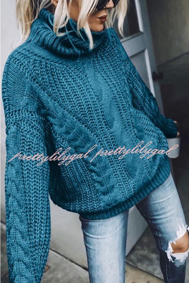 Eiffel Tower Cable Knit Relaxed Sweater