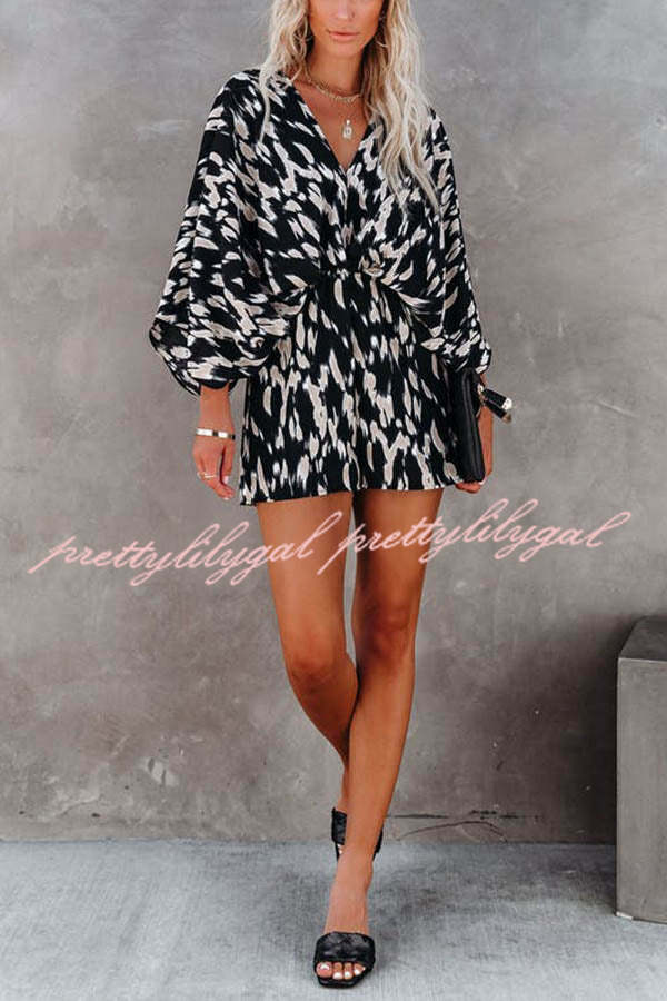 On The Lookout Linden Printed Kimono Romper