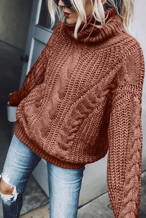 Eiffel Tower Cable Knit Relaxed Sweater