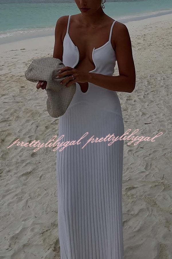 Modern Charm and Creativity Sexy Hollow Out Sling Maxi Dress