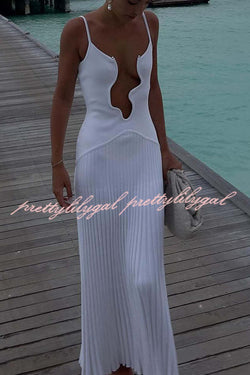 Modern Charm and Creativity Sexy Hollow Out Sling Maxi Dress