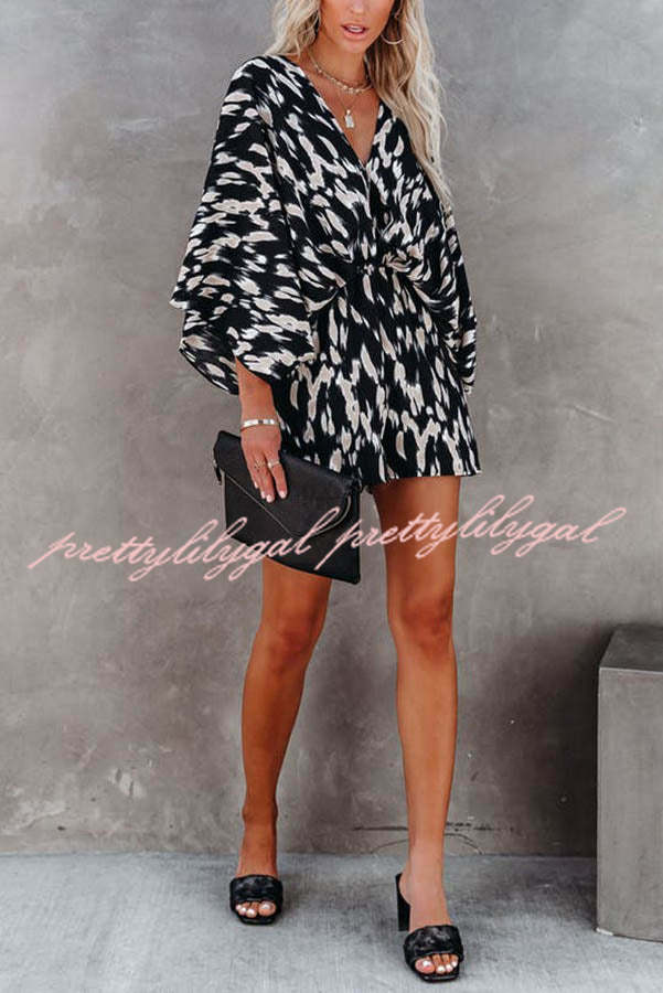 On The Lookout Linden Printed Kimono Romper