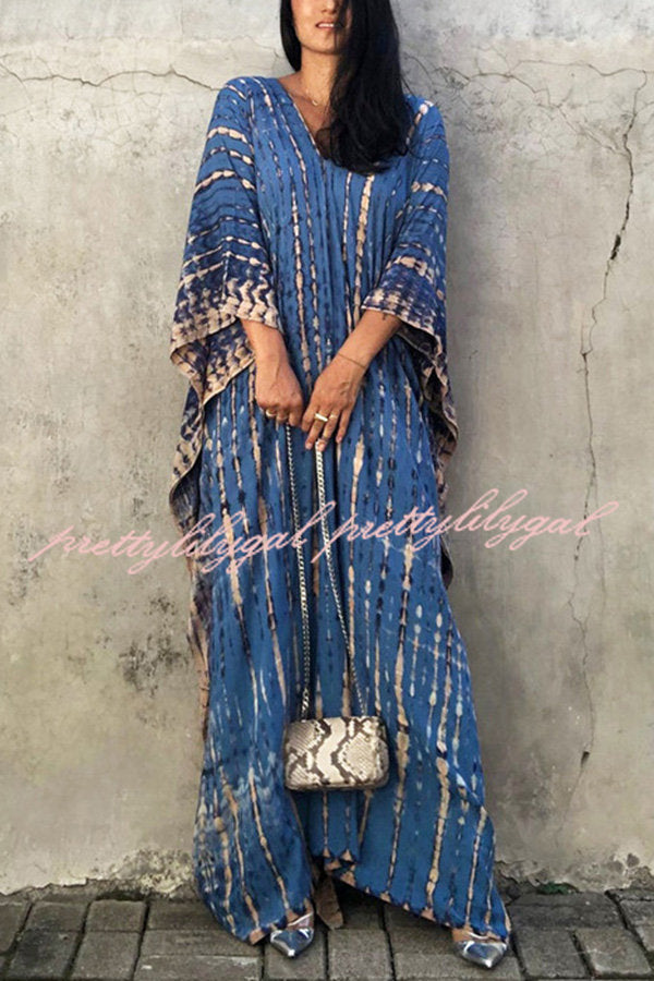 Live Freely Tie Dye Boho Loose Cover-up Dress